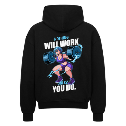 Will Work - Oversized Zipper Hoodie