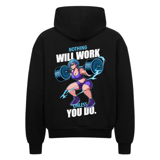Will Work - Oversized Zipper Hoodie