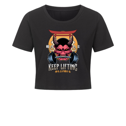 Keep Lifting - Ladies Cropped Tee
