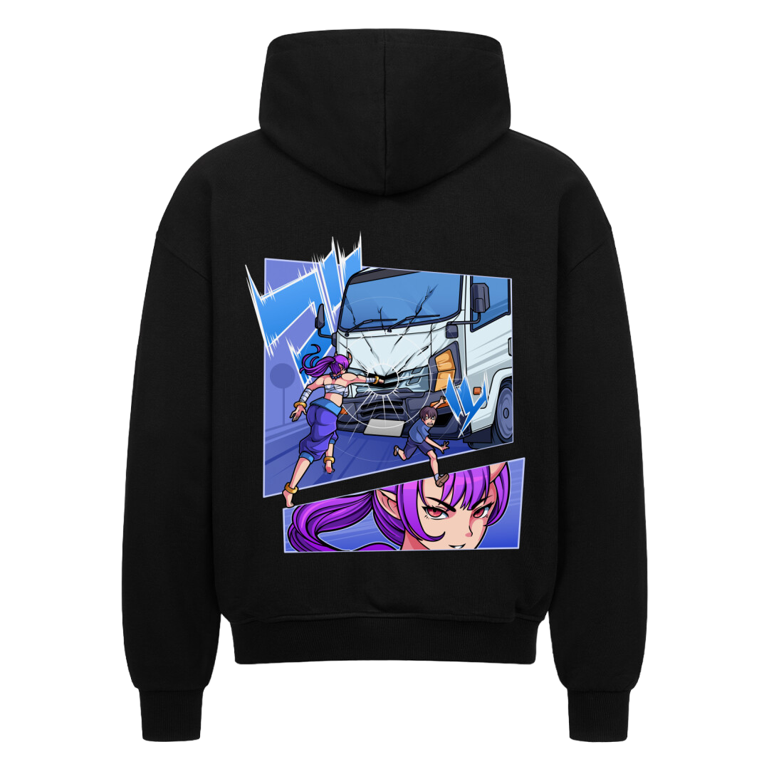 Oni vs. Truck - Oversized Zipper Hoodie