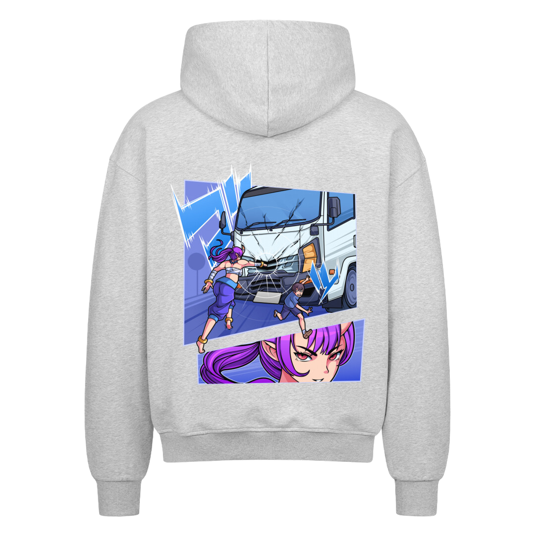 Oni vs. Truck - Oversized Zipper Hoodie